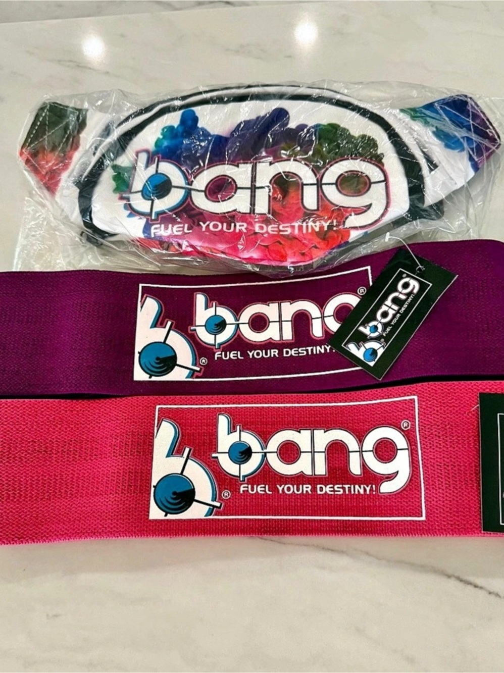 Bang Athletic Accessories Set in Pink & Purple NWT